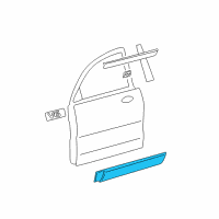 OEM 2004 Hyundai Santa Fe Garnish Assembly-Front Door, RH Diagram - 87722-26900