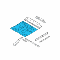 OEM Mercury Mariner Center Floor Pan Diagram - 9L8Z-7811135-A