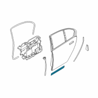 OEM 2005 BMW 760Li Gasket, Door Joint, Bottom Rear Left Diagram - 51-22-7-011-313