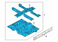 OEM Hyundai Tucson PANEL ASSY-FLOOR, CTR Diagram - 65100-P0400