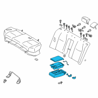OEM Infiniti Rear Seat Armrest Assembly Diagram - 88700-1MA3B