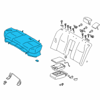 OEM 2011 Infiniti M56 Cushion Assembly Rear Seat Diagram - 88300-1MA4B