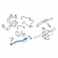 OEM BMW 528xi Converter Pipe Diagram - 18-30-7-565-688