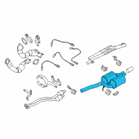 OEM 2008 BMW 528xi Rear Exhaust Flap Muffler Diagram - 18-30-7-565-687