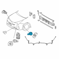 OEM 2019 Toyota Prius AWD-e Park Sensor Diagram - 89341-58070-H0