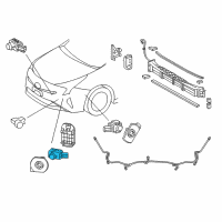 OEM 2020 Toyota Prius Prime Park Sensor Diagram - 89341-48040-B6