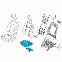 OEM Ford F-150 Seat Cushion Pad Diagram - FL3Z-15632A23-A
