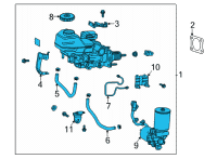 OEM Toyota RAV4 Master Cylinder Assembly Diagram - 47050-42240