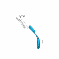 OEM 2005 BMW X5 Trim Panel Column, Rear Right Diagram - 51-43-8-250-224