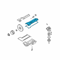 OEM BMW M5 Cylinder Head Cover Diagram - 11-12-7-891-022