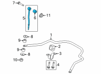 OEM Ford E-350 Super Duty Stabilizer Link Diagram - EOTZ-5K484-A