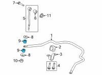 OEM 2017 Ford E-350 Super Duty Stabilizer Link Insulator Diagram - FOTZ-5493-A