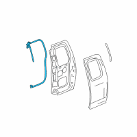 OEM 2011 GMC Canyon Weatherstrip Asm-Rear Side Door Diagram - 15290820