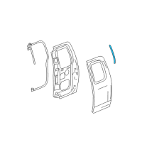 OEM 2009 Chevrolet Colorado Weatherstrip Asm-Rear Side Door Diagram - 15044809