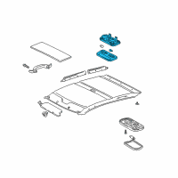 OEM 2003 Toyota Prius Map Lamp Assembly Diagram - 81260-12100-B3