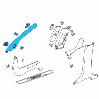 OEM 2016 Chevrolet Trax Molding Asm-Windshield Garnish *Titanium Diagram - 42363660