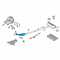 OEM 2021 Infiniti QX50 Tube-Exhaust, Front W/Catalyst Converter Diagram - 200A0-5NA4B