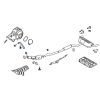 OEM 2019 Infiniti QX50 Exhaust Manifold Bolt Diagram - 14069JD20A