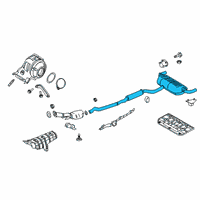 OEM 2020 Infiniti QX50 Exhaust Main Muffler Assembly Diagram - 20100-5NA4A