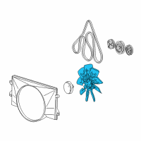 OEM Ford E-350 Club Wagon Cooling Fan Assembly Diagram - F7UZ8600GA