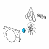 OEM 1997 Ford E-350 Econoline Fan Clutch Diagram - AU2Z-8A616-K