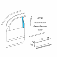 OEM Toyota 4Runner Window Molding Diagram - 75755-35010