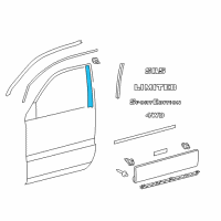 OEM 2003 Toyota 4Runner Window Molding Diagram - 75755-35010