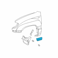 OEM 2005 Toyota Land Cruiser Body Side Molding Diagram - 75611-60120-B0