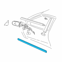 OEM 1996 Pontiac Sunfire Molding Kit, Front Side Door Lower- RH Diagram - 88892968