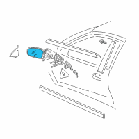 OEM 2002 Pontiac Sunfire Mirror Kit, Outside Rear View Diagram - 12367167