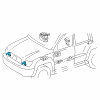 OEM 2016 Lexus LX570 Sensor, Air Bag, Front Diagram - 89173-69225