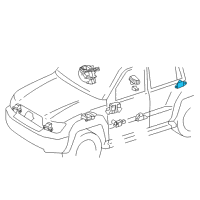 OEM 2020 Toyota Land Cruiser Side Sensor Diagram - 89831-60070