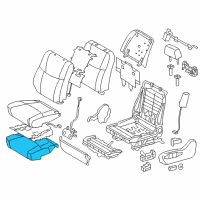 OEM 2011 Toyota Avalon Seat Cushion Pad Diagram - 71512-AC100