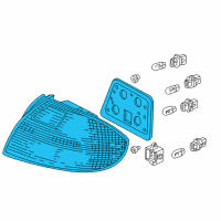 OEM 2003 Acura CL Lamp Unit, Passenger Side Tail Diagram - 33501-S3M-A11