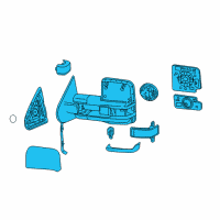 OEM Chevrolet Silverado 2500 HD Mirror Assembly Diagram - 84228887