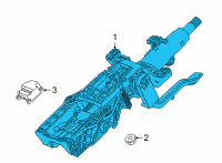 OEM GMC Yukon XL Column Assembly Diagram - 23329703