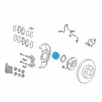 OEM 2016 Honda CR-V Bearing Assembly, Front Hub Diagram - 44300-T1W-A51