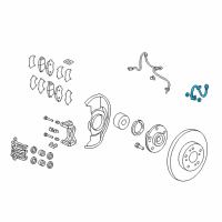 OEM 2016 Honda CR-V Set, Front Brake Hose Right Diagram - 01464-T0A-A02