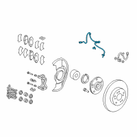 OEM 2015 Honda CR-V Sensor Assembly, Right Front Diagram - 57450-T1E-G01