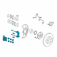 OEM 2015 Honda CR-V Front Caliper Sub-As Diagram - 45018-T0H-A00