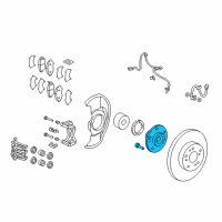 OEM 2021 Honda HR-V Hub Assembly, Front Diagram - 44600-T0B-A00