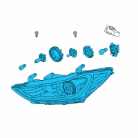 OEM Hyundai Elantra Headlamp Assembly, Left Diagram - 92101-F2300