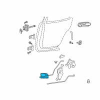 OEM 2010 Ford Explorer Sport Trac Handle, Inside Diagram - 6L2Z-78266B40-BE