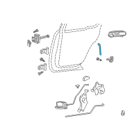 OEM Mercury Handle Rod Diagram - 4L2Z-7826597-AA