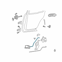 OEM 2006 Mercury Mountaineer Latch Rods Diagram - 7L2Z-78266A46-A