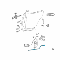 OEM 2007 Mercury Mountaineer Lock Rod Diagram - 6L2Z-7826460-AA