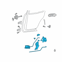 OEM 2002 Mercury Mountaineer Latch Assembly Diagram - 3L2Z-78264A01-CB