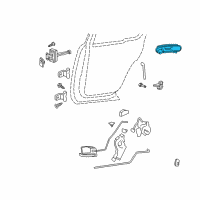 OEM 2005 Lincoln Aviator Handle, Outside Diagram - 6L2Z-7826605-BBPTM