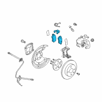 OEM Saturn Astra Rear Pads Diagram - 93193613