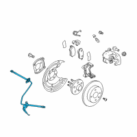 OEM Saturn Astra Hose Pkg, Rear Brake Diagram - 13334946